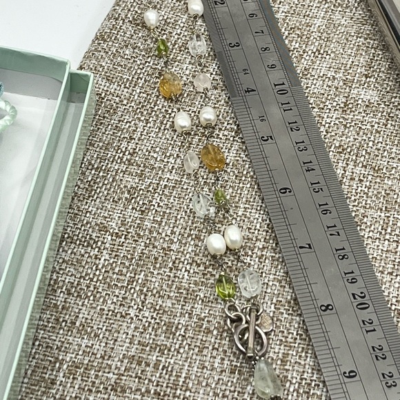 Ross-Simons Sterling Silver Necklace w/ Gemstones & Pearls, 16", Original Box - Picture 17 of 17